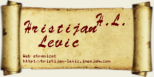 Hristijan Lević vizit kartica
